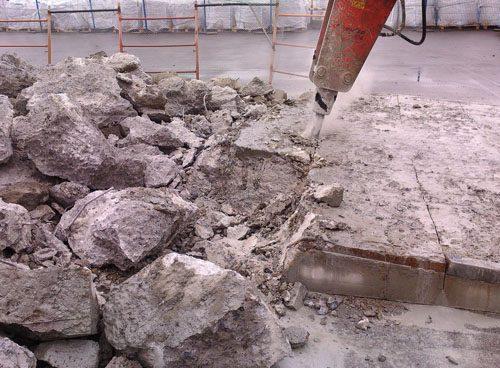 Демонтаж бетонного фундамента