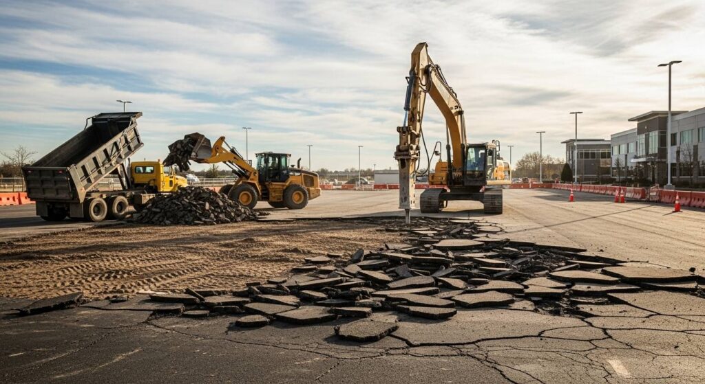 Демонтаж парковок