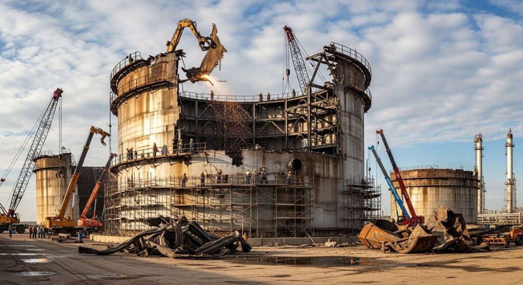Демонтаж емкостей из под нефтепродуктов