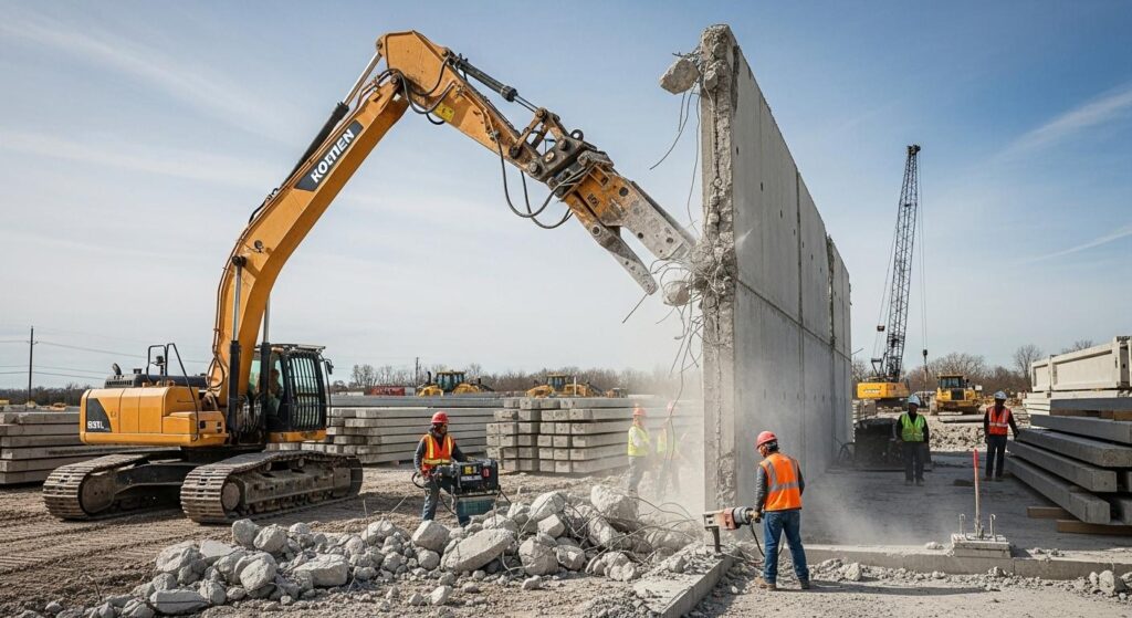 Демонтаж сборных железобетонных конструкций