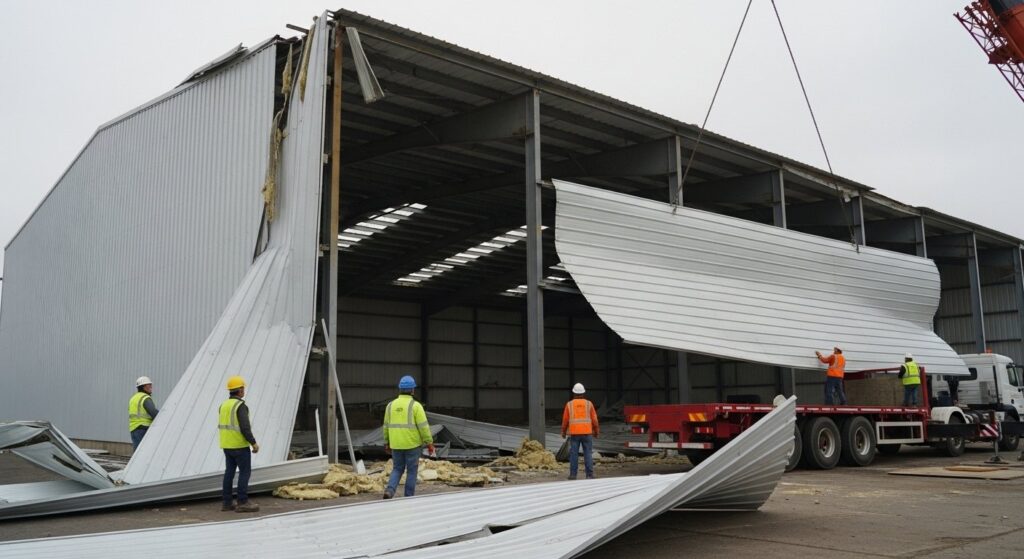 Демонтаж склада металлического