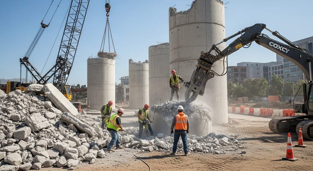 Демонтаж монолитных железобетонных конструкций