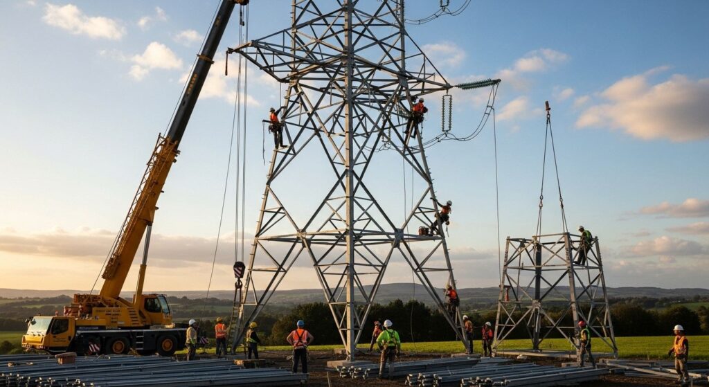 Демонтаж опоры ЛЭП