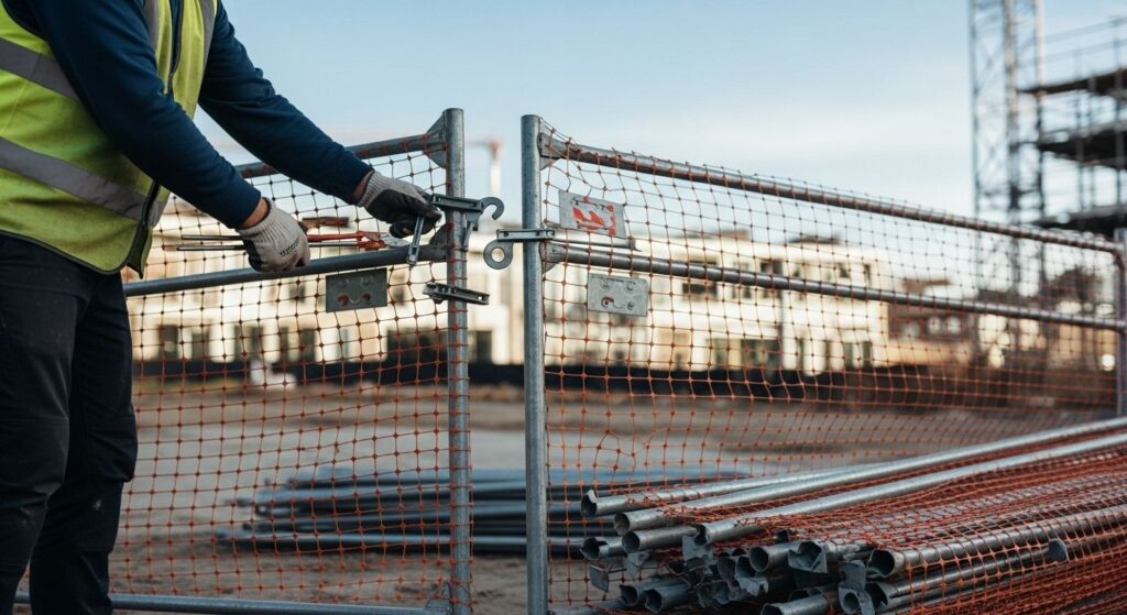 Демонтаж временного ограждения