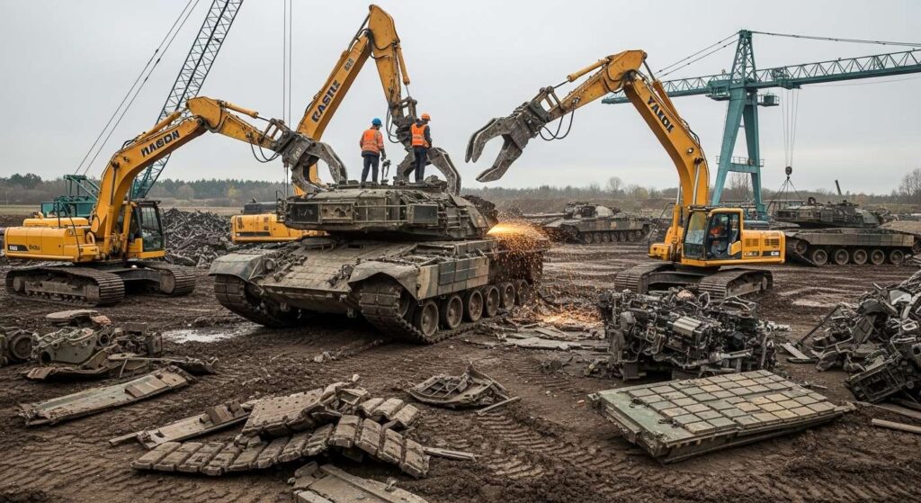 Демонтаж основания резервуара