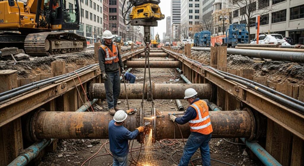 Демонтаж трубопроводов водоснабжения