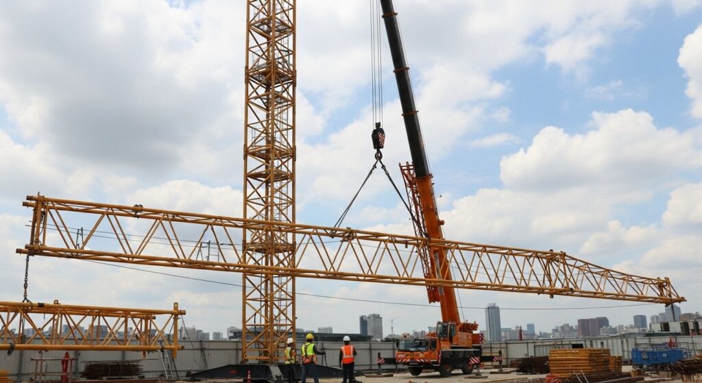 Разборка башенного крана