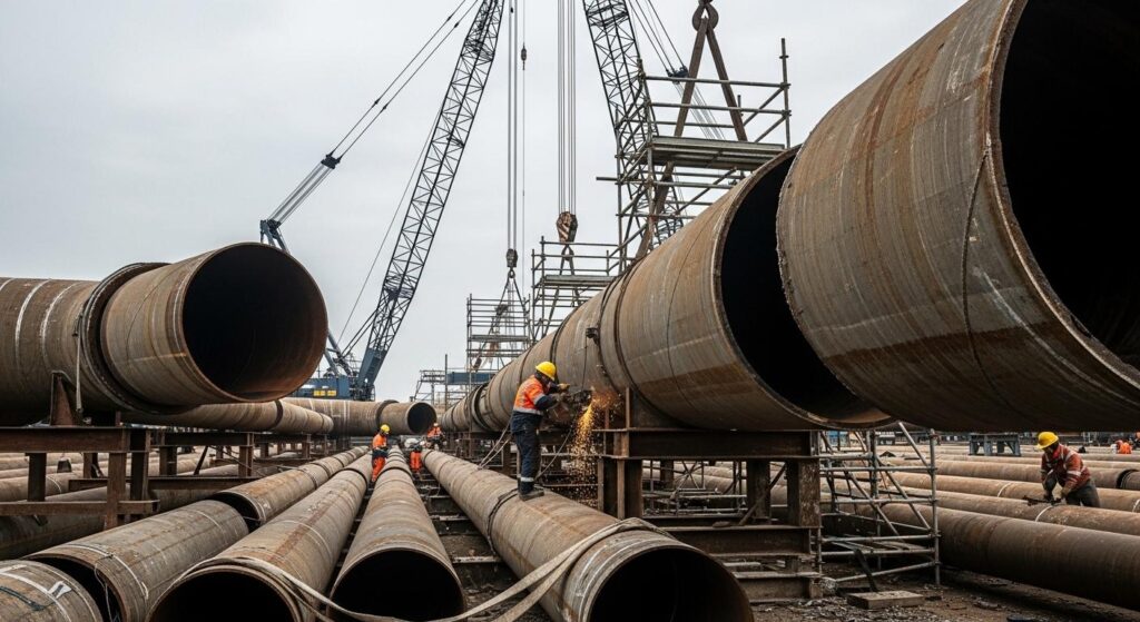 Демонтаж недействующих трубопроводов