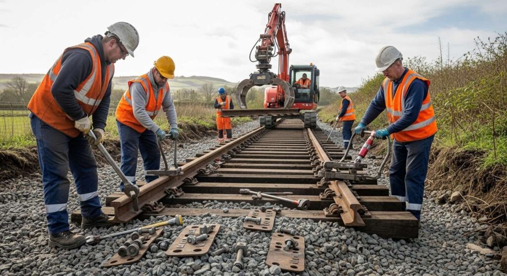 Демонтаж рельсов