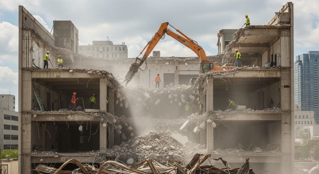 Разборка конструкций сооружений