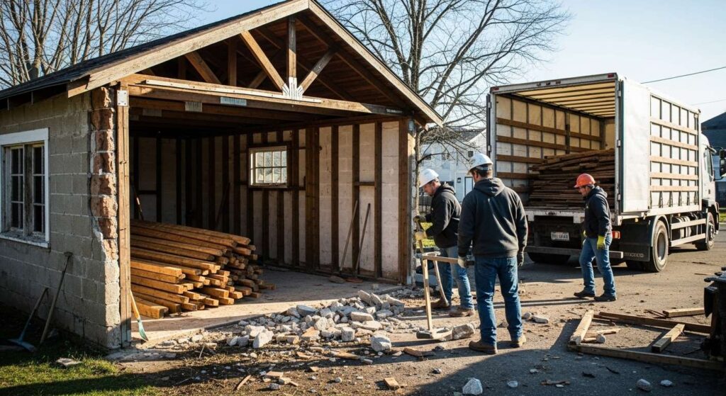Демонтаж гаража с вывозом