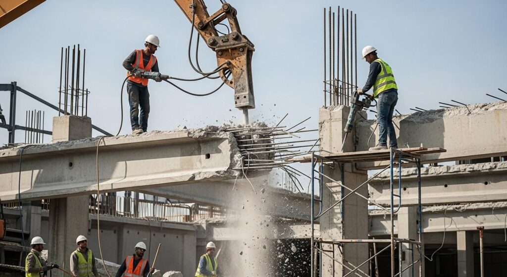 Демонтаж железобетонных балок