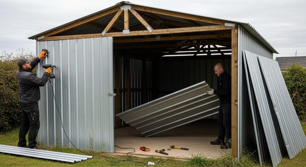 Демонтаж железного гаража