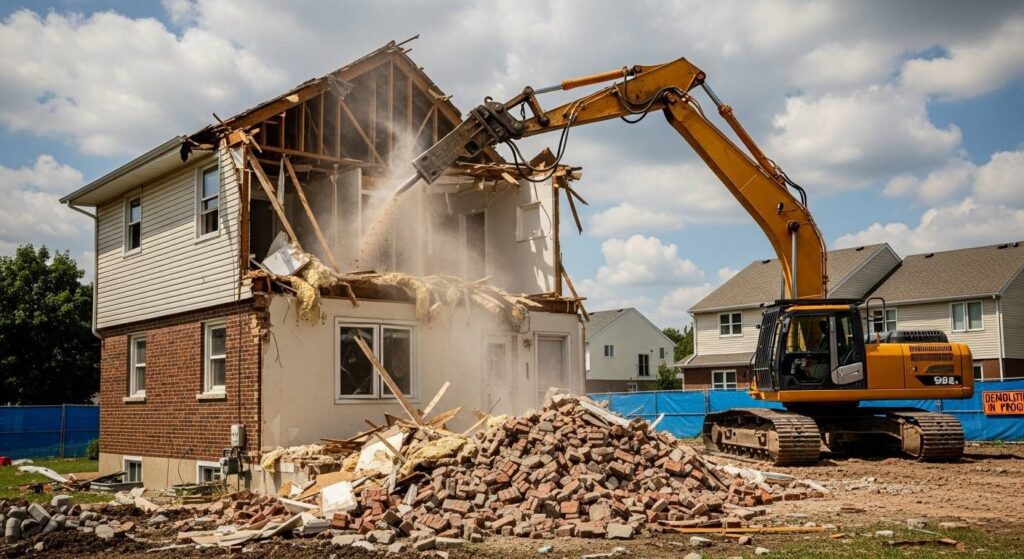 Снос частного дома