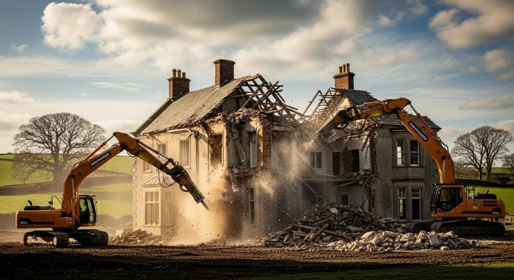 Слом дачного дома