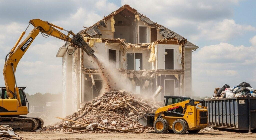 Снести дом на участке