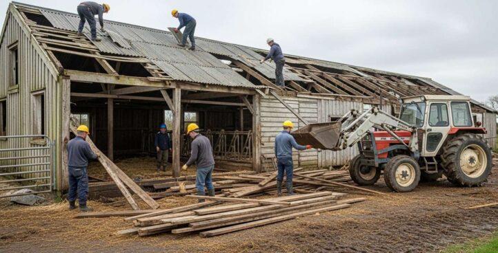 Демонтаж коровников