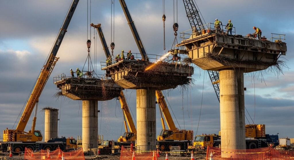 Демонтаж конструкций на колоннах