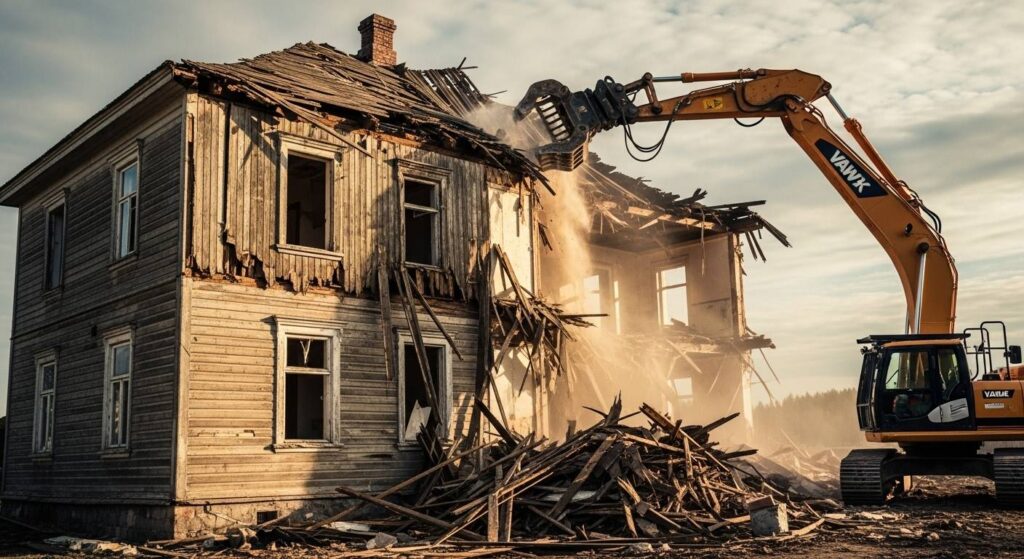 Снести деревянный дом