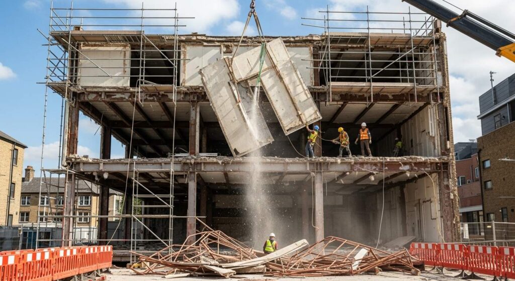 Демонтаж ограждающих конструкций