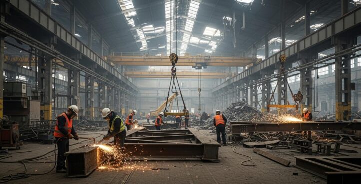 Демонтаж в заводских зданиях