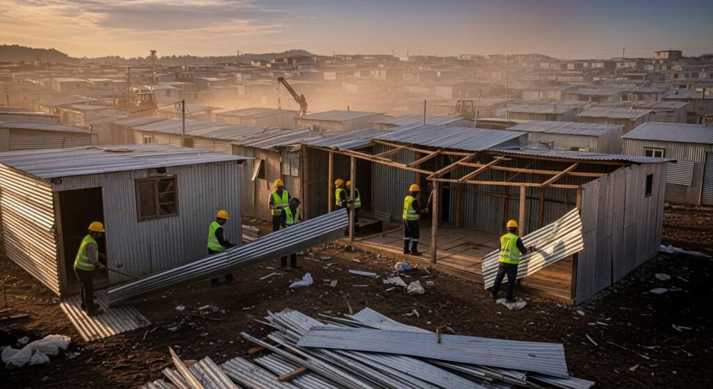 Демонтаж металлических домов