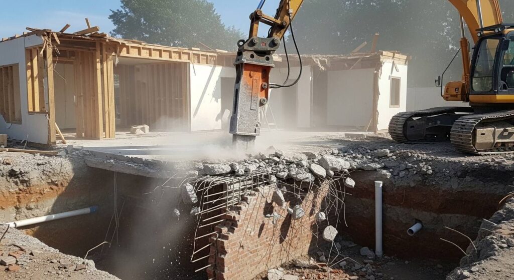 Снести фундамент дома