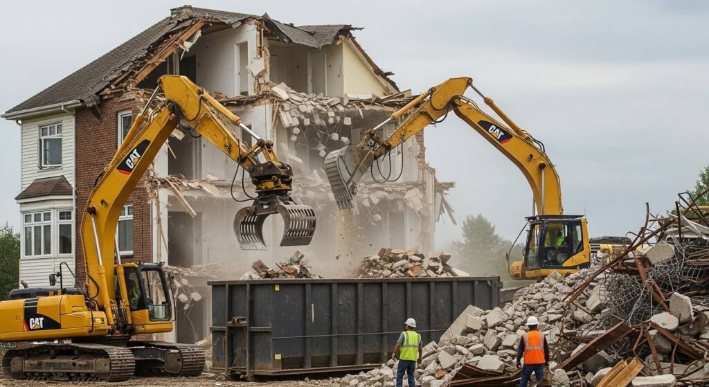 Демонтаж дома с вывозом