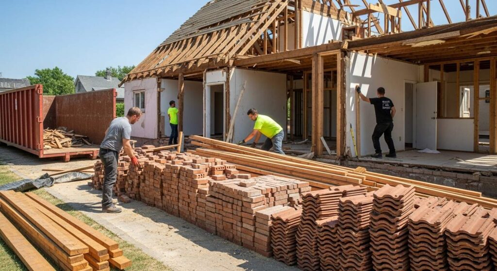 Демонтаж дома с сохранением материала