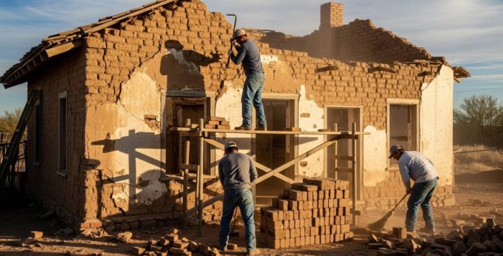 Демонтаж саманного дома