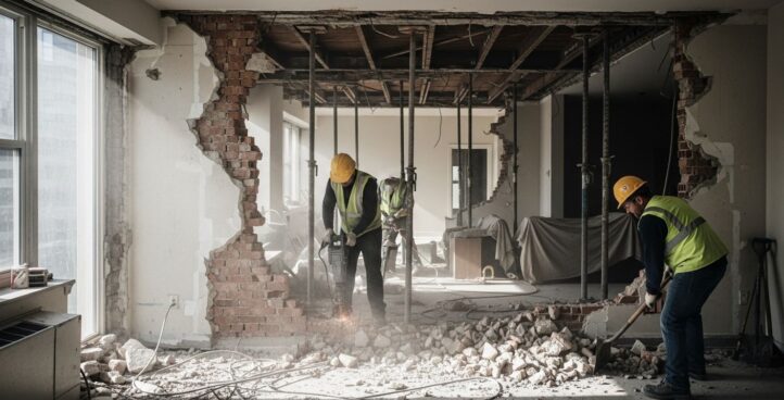 Демонтаж несущих стен