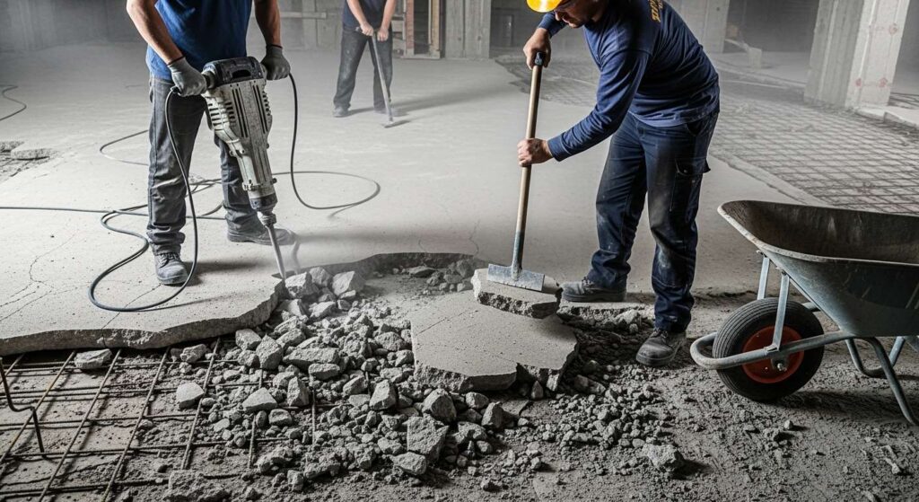 Демонтаж стяжки