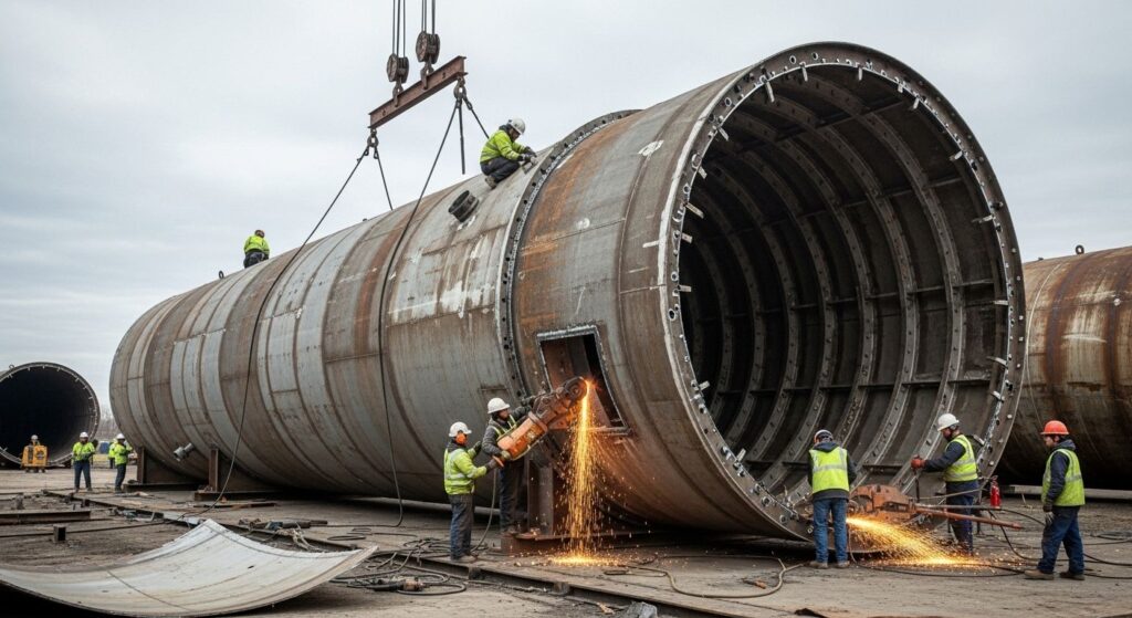 Демонтаж пожарных резервуаров