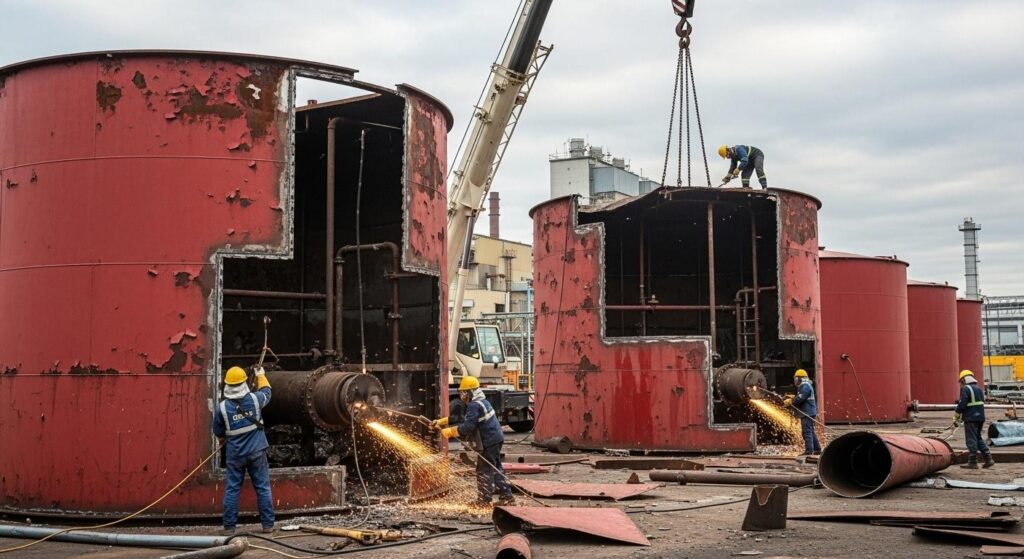 Демонтаж резервуаров ГСМ