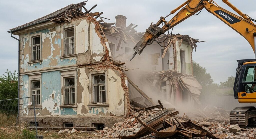 Демонтаж ветхого дома