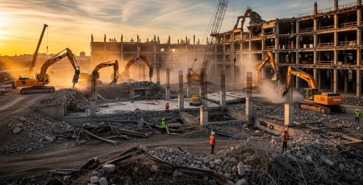 Демонтаж кирпичных зданий