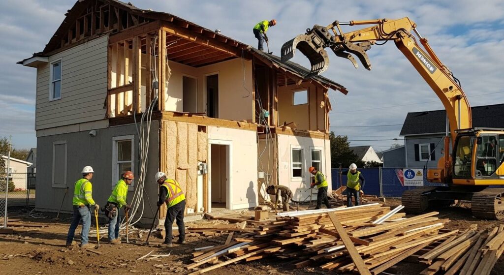 Демонтаж дома на участке