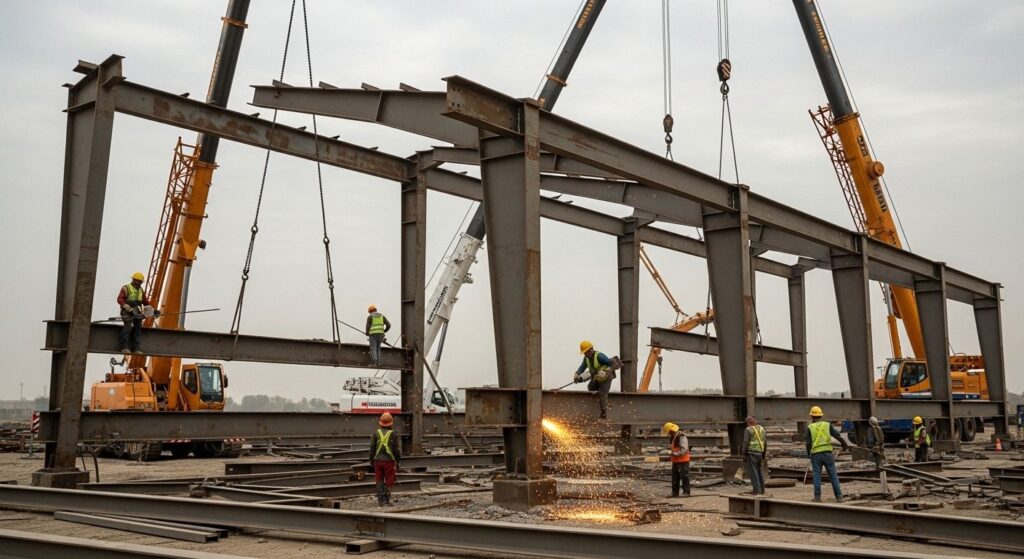 Разборка металлического каркаса