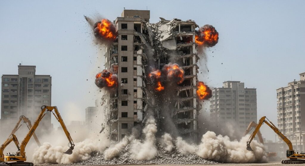 Демонтаж многоэтажных зданий