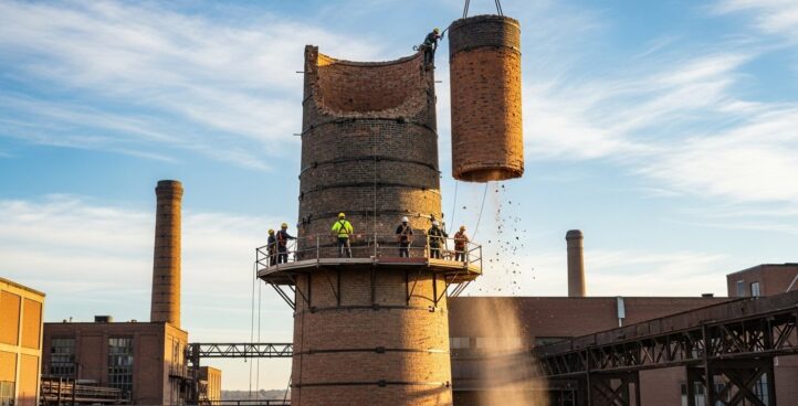 Демонтаж промышленных труб