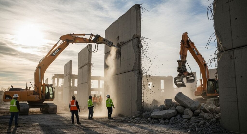 Демонтаж монолитных стен
