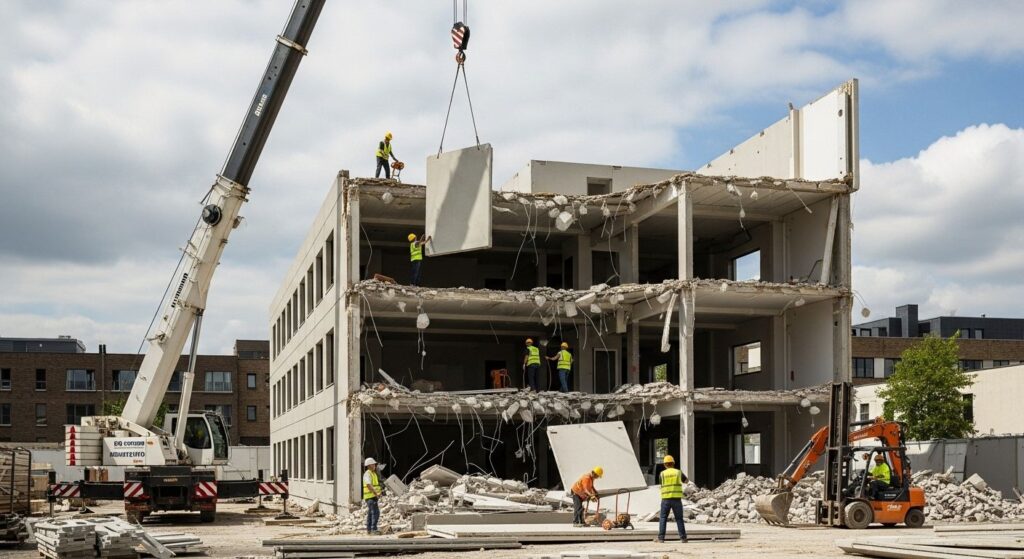 Демонтаж панельного дома