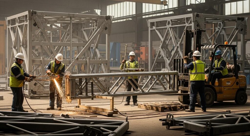 Демонтаж металлических каркасов