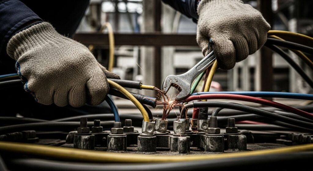 Демонтаж силовых кабелей