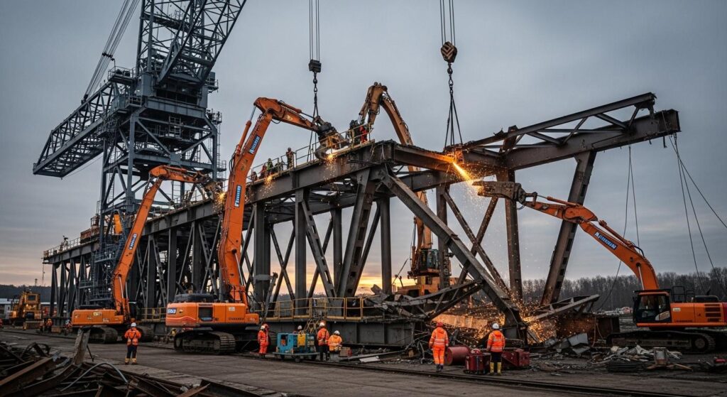 Демонтаж крупных металлоконструкций