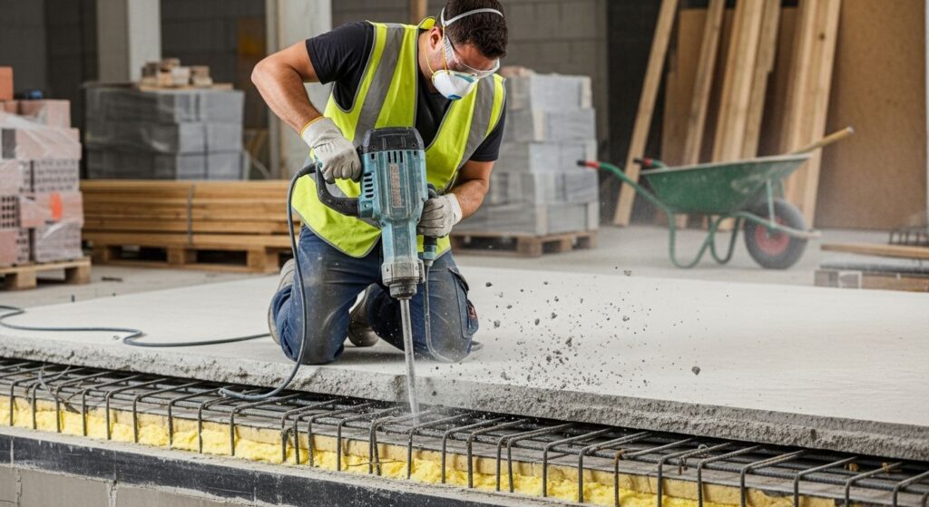 Демонтаж бетонной стяжки