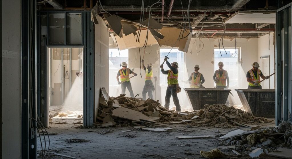 Демонтаж помещений зданий