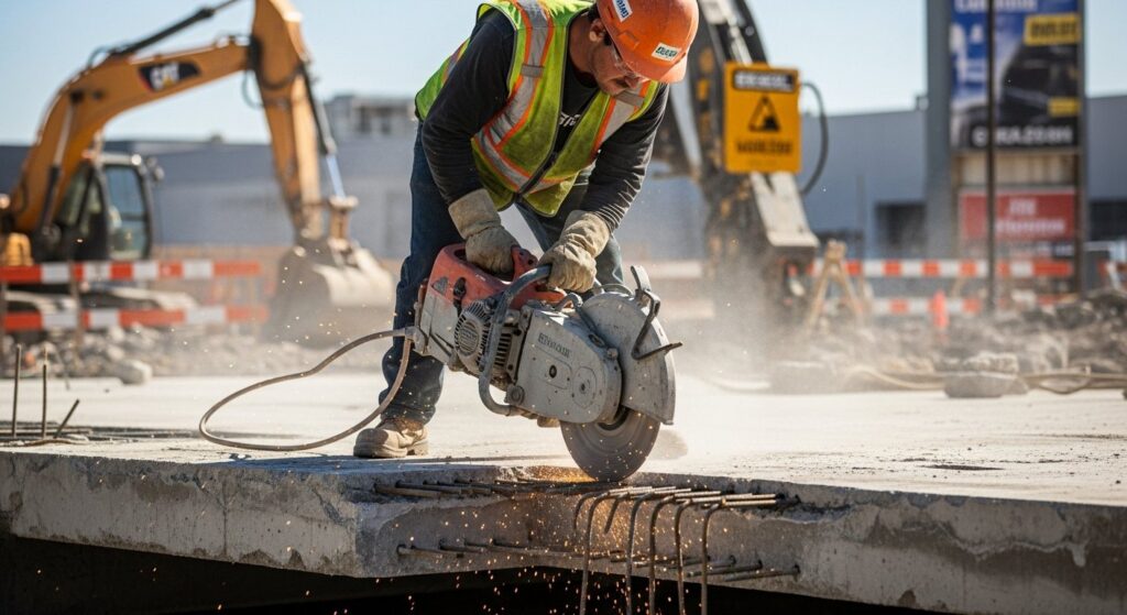 Демонтаж бетона резкой