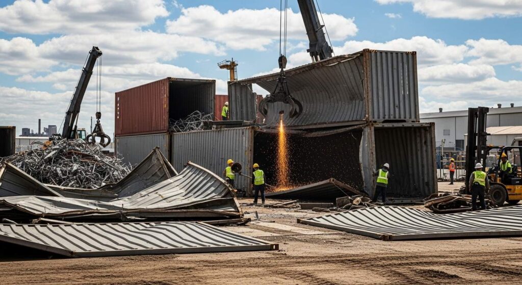 Демонтаж контейнеров