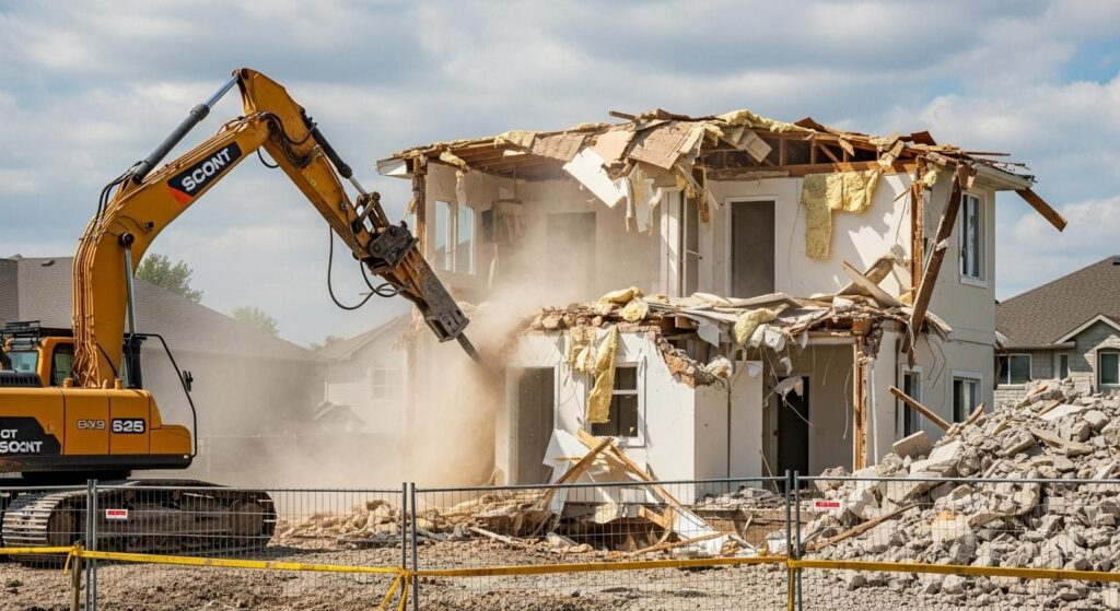 Снос деревянного дома